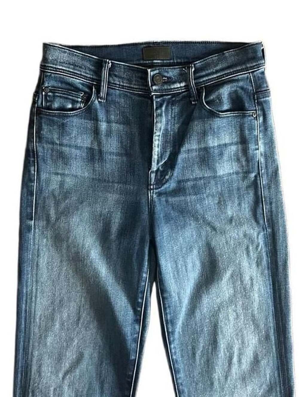MOTHER The Super Cruiser Flare Jeans Dreamy Dark Wash Size 25 - Picture 4 of 15